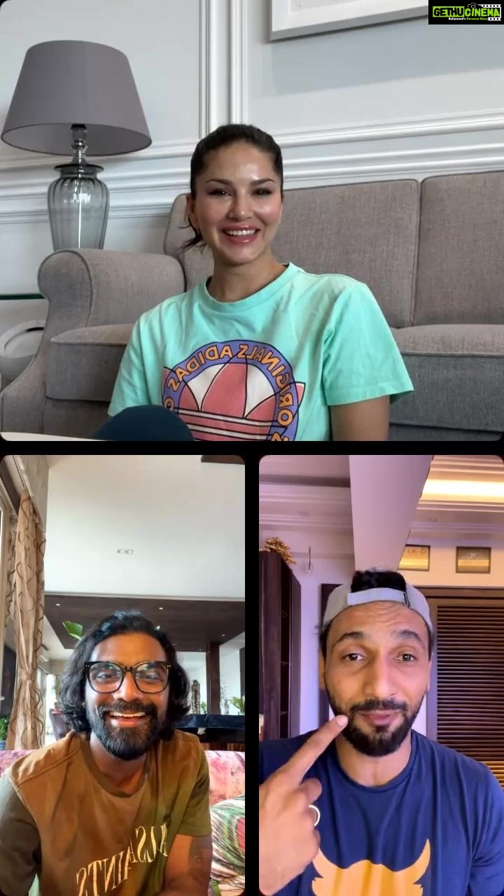 Sunny Leone Instagram - So fun chit chatting with you two!! Check out the new song Naach Baby!! @remodsouza @punitjpathakofficial Mere sang naach baby, bajne de paanch baby! 🎶 #naachbaby is all YOURS now. Tune in! YouTube/MachaaoMusic LINK IN BIO!💥 @machaaomusic @remodsouza @bhoomitrivediofficial @vipinpatwaofficial @KumaarOfficial @punitjpathakofficial @hitendrakapopara @piyuushj9 @meet_ahir @reedanshpatelofficial @nk.nikhil.kothari @thatgirlfrombahrain @harshi_1515 #sunnyleone #remodsouza #punitjpathak #bhoomitrivedi #newsong #trendingsong #viralsong #songoutnow