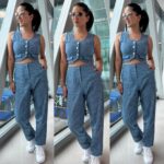 Sunny Leone Instagram - Thrice the fun!! . . Outfit by @maivy.in Styled by @hitendrakapopara Fashion Team @tanyakalraaa @sarinabudathoki