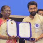 Suriya Instagram - Ever grateful Sudha! Hearty congratulations to all the winners. This one’s for you Anbana fans!! #sooraraipottru #nationalfilmawards