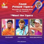 Taapsee Pannu Instagram - I'm super excited to share our very talented players @jazirimalek , @diana.marcinkevica and @istomin.denis for the Season 4 of Tennis Premier League. I can’t wait to watch our tigers charge the courts from 7th to 11th December at Balewadi Stadium in Pune. My full support and best wishes for Our team Punjab Tigers. @raminder_singhji @tennispremierleague #PunjabTigers #SherModeOn #TennisPremierLeague #TPL #TPLS4 #AajaMaidanMein