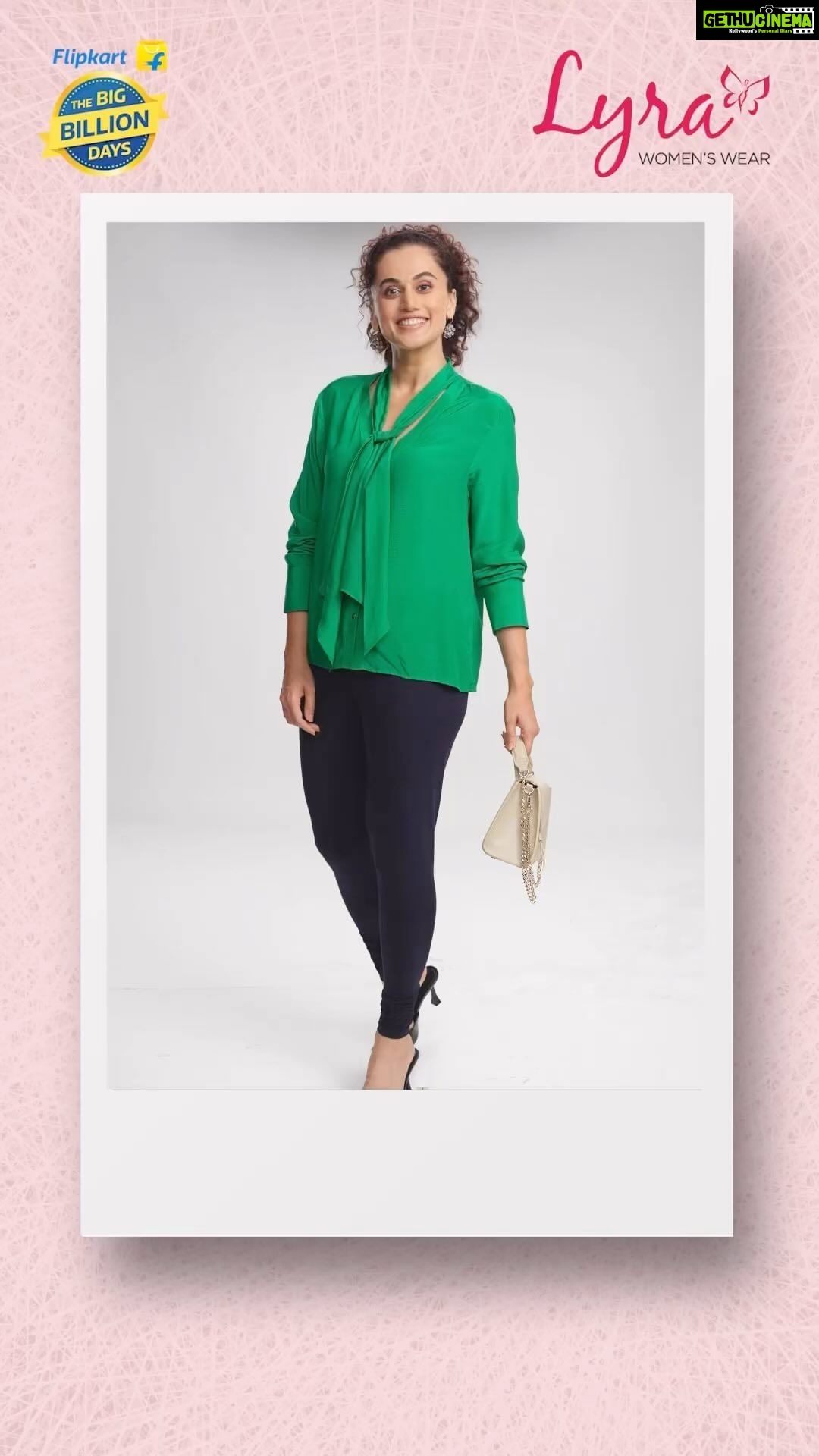 Taapsee Pannu Instagram - Can’t keep calm ‘cause it’s the Flipkart Big Billion Day! Rolling out the festive season with Lyra’s chicest and coolest fashion wear. @lyra.india @flipkartlifestyle @Flipkart #MyLyra #AnytimeAnywhere #womenswear #FlipkartBigBillionDays #kurtipant #leggings #capri #palazzo #styleitup #festiveseason2022