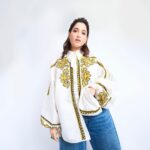 Tamannaah Instagram - 🤍🤍🤍 Outfit: @dhruvkapoor Jewellery: @shopanatina @lunayajewelry Styled by: @stylebyami assisted by @anoooooshka Hair and Makeup: @florianhurel assisted by @bhaktilakhani Photography: @shreyansdungarwal