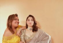 Tamannaah Instagram - If you can’t see the light, be the light! ✨✨✨ Happy Diwali! ❤️❤️❤️ @billymanik81 #Diwali Outfit: @taruntahiliani Jewellery: @shriparamanijewels Styled by: @stylebyami assisted by @anoooooshka Hair: @hairbyseema Makeup: @billymanik81 Photographer: @kadamajay