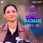 Tamannaah Instagram - Jab yeh gaana bajega toh shor definitely machega! 💥 Listen to #BabliShorMachaare, song out now! #BabliBouncerOnHotstar  Singer: @mikasingh Music: @karan.malhotra8 Lyrics: @Manaswi_m @imbhandarkar @starstudios #BikramDuggal @jungleepictures @amritapndy @sahilvaid24 @humarabajaj24 @priyamsaha @saurabhshuklafilms @real.amitjoshi @i_aradhana_ @supriyarshukla @samahnotshama @bhavnajeswani14 @mamtakamtikar @moonstruck1602 @thepuccacritic @zeemusiccompany