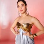 Tamannaah Instagram - Plan A - Wear golden… Plan B - Find the silver lining 😛😛😛 #PlanAPlanB Wearing: @thedashanddot Jewellery: @minerali_store @studio.metallurgy @blingsutra @shopanatina @tuluaindia @misho_designs Heels: @louboutinworld Styled by: @shaleenanathani assisted by @vasudhaguptaa Hair and Makeup: @florianhurel assisted by @bhaktilakhani Photographer: @kadamajay