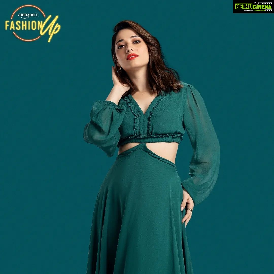 Tamannaah Instagram - That’s how I am stepping into the festive season - all vibrant and shimmery! @ankushbahuguna picked a gorgeous Diwali look for me on #AmazonFashionUpS2 and I can’t wait for the festivities to begin. It’s your turn now - begin your festive shopping on Amazon and fill your carts with such beautiful outfits. Stay #HarPalFashionable #AmazonFashionUp #AmazonFashionUpS2 #AmazonIndia #StyleGame #DressUp #AmazonFashion #AmazonBeauty #Fashion #Styling #GlamUp #FashionUpgrade #EthnicWear
