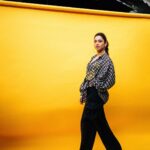Tamannaah Instagram - Being expressive... being chic... being #BabliBouncer... isn't this androgynous look a vibe, guys? 💛 P. S. Whoever said boys shouldn't wear pink haven't seen @kapilsharma in a hot pink pullover. He was a whole mood on the sets of #TheKapilSharmaShow 💯 Keep defying the usual, Kapil 🙌🏼 Stylist: @stylebyami assisted by @anoooooshka Outfit: @dhruvkapoor Jewellery: @inezeofficial Hair: @hairbyseema Makeup: @meghnabutanihairandmakeup Shot by: @bharat_rawail