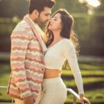 Tejasswi Prakash Instagram - It’s impossible for one not to jump into another’s frame and afford being away… Unapologetically US @kkundrra . . . 📸 @shivamduaphotography Outfit @feeltwenty Styled by @natashaabothra With @simstyles20 @teamnatashaabothra