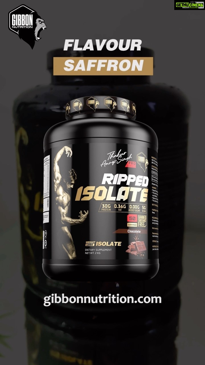 Thakur Anoop Singh Instagram - Hey my dear vegetarians .. Now get my signature series “Ripped” Whey Isolate in saffron, Vanilla and Mango flavour so you Never run out of taste, quality and muscle gains !!! Order now from www.Gibbonnutrition.com and win a chance to workout with me !!! @gibbon6_nutrition #Thakuranoopsingh
