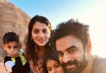 Tovino Thomas Instagram - After Sunrise !! #sunkissedfamily☀️ #wadirum #jordan Wadi Rum