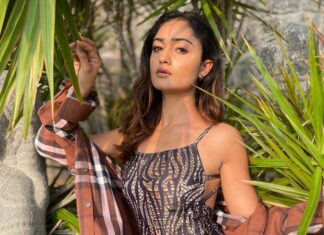 Tridha Choudhury Instagram - Unfiltered -ly yours 🌿 Wearing @goyaswimcompany 🌿 #burberrymen #burberryshirt #swimweek #swimwearcollection #stylewithtridha #travelwithtridha #unfiltered #swimwearfashion #fashionweek2022 #elegantstyle