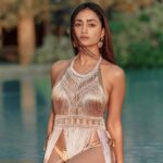 Tridha Choudhury Instagram - The Goddess in me #1 Wearing @giabianca_couture ⭐️ Captured by @mahmoud.gad.photography ⭐️ #resortwear #beachwearfashion #luxuryresorts #luxurywear #resortcollection #stylewithtridha The Palm Jumeirah, Dubai, UAE