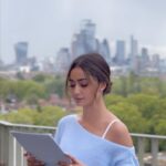 Tridha Choudhury Instagram - “Life is about Dancing in the rain while the Sun sings its music and the Rainbows deliver Hope “ - Mimi Novic 🌈 Witnessed this truly magical double banded Rainbow 🌈overlooking the Thames in London as the demise of the The Queen Elizabeth the second was announced on the 8th of September 2022. #godsavethequeen #godresthersoul #rainbows #londoncity #londonsky #stayhopeful Central London