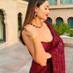 Tridha Choudhury Instagram - Adorned with Grace ♥️ Jewellery by @celestine.jewellery ♥️ #weddingwear #weddingfashion #jewellerygram #luxuryjewellery