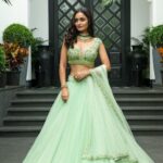 Tridha Choudhury Instagram – Too Matcha too handle 🍀

Wearing @taandonreynu 
Captured by @girishmason 🍀

#indianbride #bridalcouture #couturefashion #hautecouture