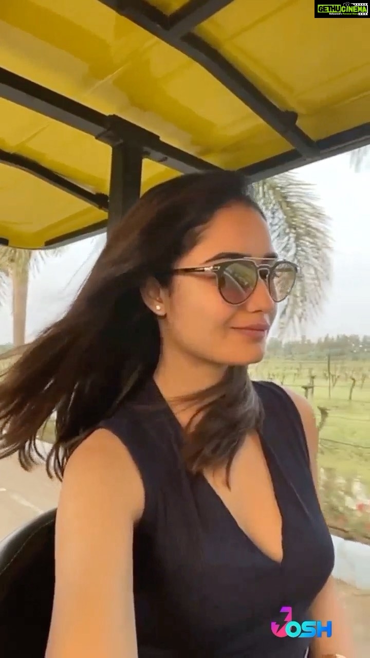 Tridha Choudhury Instagram - Found my ‘Source of Happiness’ 🍀 @sula_vineyards Don’t you want to Find yours ? 🍀 #vineyard #winelover #winetasting #picnic #winteriscoming #wintervibes #winteroutfit The Source at Sula