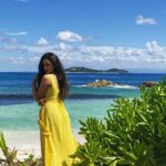 Tridha Choudhury Instagram - Take me back to this Magical Island of Praslin 🍀 #praslin #seychellesisland #seychelles #travelwithtridha #travelandleisure #sealife #tannedskin #tanned #seaview