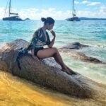 Tridha Choudhury Instagram - Looking back at the day when I almost drowned⭐️ Sharing a brief episode of How Life gave me a Second chance . I was enjoying a swim in #anselazio in Praslin, Seychelles, when a Rogue wave hit me and almost bashed me against a giant boulder. The salt water was choking me and blinding me at the same time; in an attempt to gasp for air to breathe, I started throwing my limbs in every direction possible, to get an anchor. The waves kept hitting me against the boulders and I thought to myself... This is it... What a beautiful way to die. Nobody could see me or hear me as I had drifted away from the beach. My struggle for air didn’t go unnoticed , I somehow managed to find a small boulder with a crevice that was wide enough for me to hold onto . My Adrenaline encouraged me to surface and I lay on a giant boulder facing the sky. The only words that escaped my mouth as my breathing normalised were- Thank you Universe ⭐️- #misstriouslyyours Life gives you multiple chances. Never take them for granted. Cherish those Chances and Thank the Universe for keeping you Alive and Happy⭐️ Please share this with anyone Who does not Believe in Second Chances⭐️ P.S- This image was clicked hours later, when I had the courage to regain my strength and ask a local to capture me⭐️ @chefnight @_fudgemenot @themountainmonk_ @reshmabhattacharya @neildas2020 @trishnachoudhury @roopangi_vakharia @pablodutta ⭐️ #secondchances #feelitreelit #thankyouuniverse #lockdown2020 #survivor2020 Anse Lazio