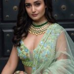 Tridha Choudhury Instagram – In a World full of Kardashians , be a Diana 💚 

Wearing @reynutaandon 💚

#eleganceapproved #elegante #festivewear #festivecollection #festiveseason #diwali2022 
#happydiwali #diwalilook