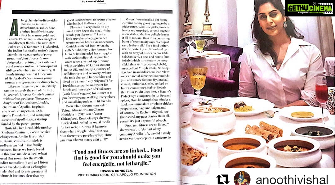 Upasana Kamineni Instagram - The Sweetest Strongest Samantha Shares her Secret ! on Stands NOW ! TOLLYWOOD’s BEST BAHU AWARD 👑😉 @samantharuthprabhuoffl @apollolife1 #bpositivemagazine #fittness #fittnessmotivation #upasana PIC CREDIT : @eshaangirri U R THE BEST