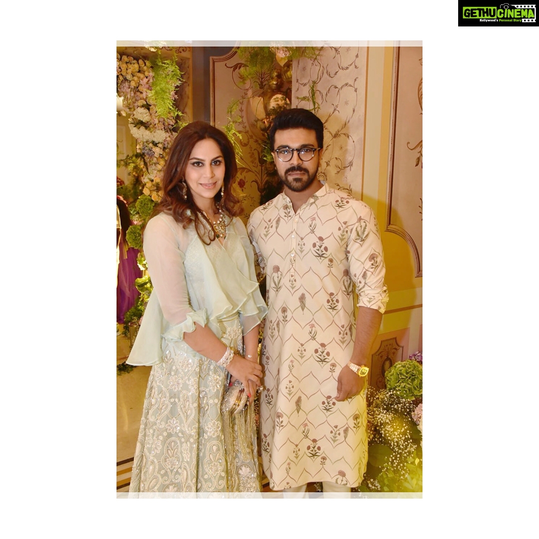Upasana Kamineni Instagram - This is @abujanisandeepkhosla overload ❤️❤️❤️❤️ @anushpala @gvkjr @veenareddyy all wearing their fab clothes. I fell in love with the cape so much that I requested it in a blouse version as well ! I could never have worn the actual blouse 😆 - I believe in conservative fashion! If u noticed I repeated the @shriyasom clutch for most of the events. This fab clutch matches everything & one of the few clutches that fits the iPhone + ❤️ #ramcharan #bababarbie #upasana