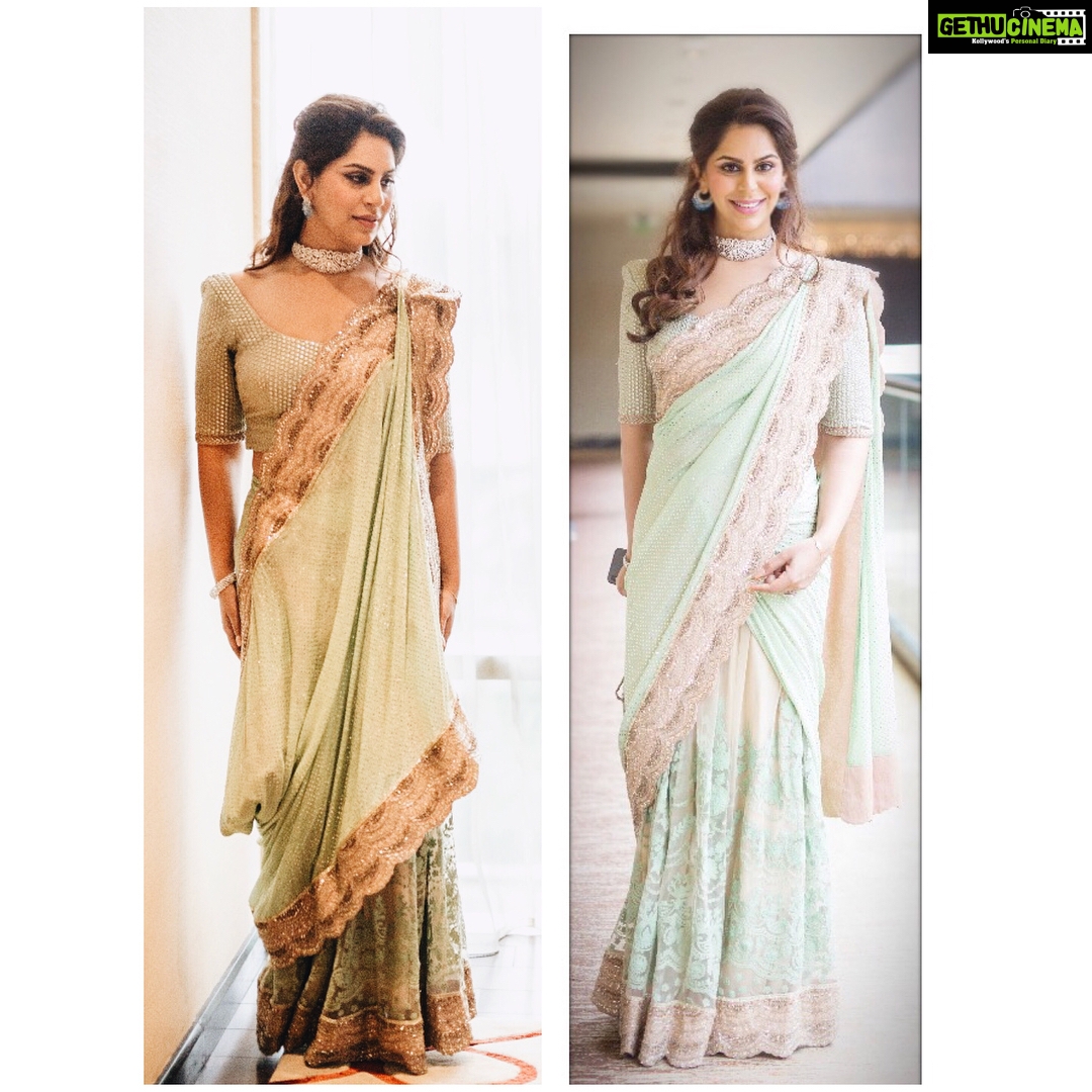 Upasana Kamineni Instagram - When u have magicians working on u - events become fun & stress free. U feel great inside out. @meherakolahofficial has a magic wand that makes u look phenomenal in mins. 😊 u can jump off a plane in a saree tied by @dolly.jain & it will still look amazing ! She’s a master draper. A woman who knows how to make the saree feel comfortable & look trendy. This is one of my most fav @sabyasachiofficial sarees. @namratashirodkar ❤️ the pani puri. #upasana #bababarbie