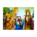 Upasana Kamineni Instagram – When the Nalugu turns into a holi party! Sisters getting @anindith ready for his big day. Bright blue @taruntahiliani – was picture perfect ! @sangita.reddy looks so sweet with her traditional nose ring ❤️ – the thodi penli kodukus r adorable 😘. #bababarbie #upasana @anushpala @sindoori_reddy @sangita.reddy