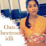 Upasana Kamineni Instagram - ‪Try my oats beetroot idli. It’s a great start to a healthy energetic day. #stayfit enjoy. 😊 btw its very low cal & high in nutrition. Great for kids. Substitute Sabja seeds for chia if u like. ‬