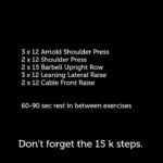 Upasana Kamineni Instagram – Day 28 of my 30 Day transformation #TransformUrself #2moredays 😁stronger tighter leaner ! Working the shoulders today @apollolife1 @team.rowan #upasana #apollo
Exercise-Reps
Arnold shoulder press- 12×3
Shoulder press-12×2
Barbell upright row-15×2
Leaning lateral raise-12×3
Cable front raise-12×2
60-90 seconds rest between exercises. URLife