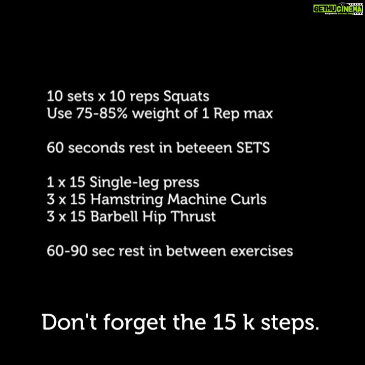 Upasana Kamineni Instagram - Day 26 of my 30 Day transformation #TransformUrself. focus today was legs and glutes @apollolife1 @team.rowan #upasana #apollolife Exercise- Reps Squats -10 x 10 reps (use 75-85% weight of 1 Rep max) 60 seconds rest in between sets Single Leg press-15 x 1 Hamstring curls-15 x 3 Barbell hip thrusts-15 x 3