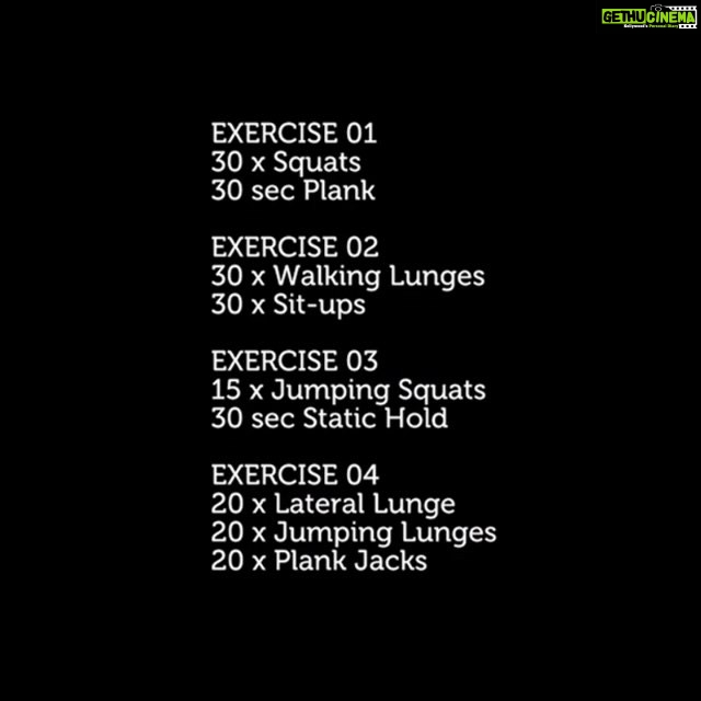 Upasana Kamineni Instagram - Day 2 of my 30 Day transformation #TransformUrself lower body focus! take care of ur knees, they hv to last u several years. If u hv an injury or pain let our specialised sports physio team @apollolife1 help u with queries . It's always better to work out on soft surfaces ( personally hate the treadmill ) @team.rowan #apollolife #upasana Did this whole thin 3 times #transformationtuesday Exercise – Reps Squats – 30 Plank – 30 seconds Stepping Lunges – 30 Sit Ups – 30 Squat Jumps – 15 Static Hold – 30 seconds Lateral lunge – 20 15 Seconds rest Jumping Lunges – 20 15 Seconds Rest Plank Jacks – 20 URLife