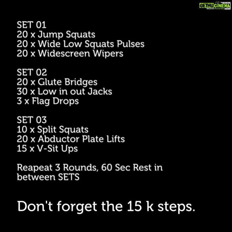 Upasana Kamineni Instagram - Day 11 of my 30 day transformation #TransformUrself. Focus on finding ur inspiration - Mr C is my inspiration 😘 @apollolife1 @team.rowan #upasana #apollolife #ramcharan Exercise- Reps Jump Squats-20 Wide Low Squat pushes-20 Windscreen Wipers-20 Glute bridges-20 Low in out Jacks-30 Flag Drops-3 Split Squat-10 Abductor Plate Lifts-20 V-sit ups-15 Repeat 3 rounds, 60 seconds rest in between sets