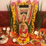 Upasana Kamineni Instagram - Wishing you all an auspicious #Varalakshmi Pooja, may u all be blessed with health wealth & happiness 😊 Did Pooja at home with athama, at Mom's place @shobanakamineni & at Amama's today. 🙏🏼🙏🏼🙏🏼