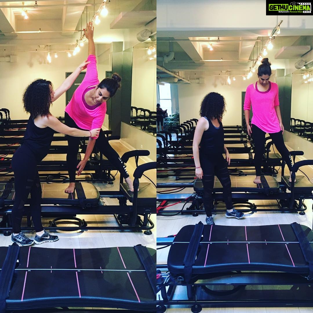 Upasana Kamineni Instagram - Morning workout in #newyork #slt strengthen lengthen and tone up. Thanks for the inspiration @ilvreddy high intensity Pilates and cardio in 50 mins . #amazingworkout #welfie #fittnessaddict