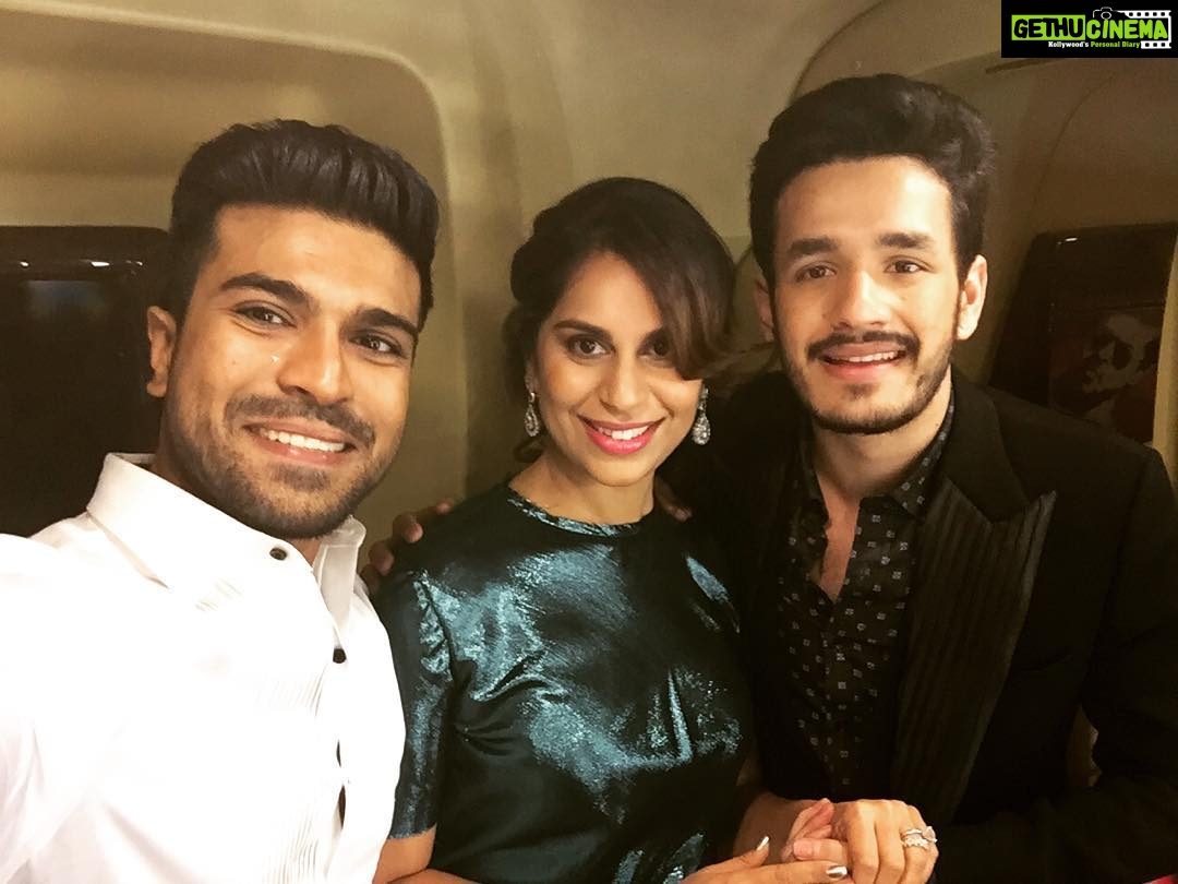 Upasana Kamineni Instagram - Backstage with the Stars of the night, a superb performance by #akhil #akhilakkineni & #ramcharan. #tammana u were super ππΌππΌππΌππ