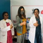 Upasana Kamineni Instagram - I really felt proud getting vaccinated. This one huge leap in the positive direction towards dealing with the trauma 2020 has caused us. I encourage our fellow frontline workers to come forward to take the vaccine. PLEASE DO NOT HESITATE, its safe ! Our government is doing a fantastic job & we as a nation must fight this pandemic together. I practically live in the hospital & now it’s my temple. Let’s stay safe and help heal our nation. JAI HIND 🇮🇳 Apollo Health City