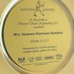 Upasana Kamineni Instagram - The best way to find yourself, is to lose yourself in the service of others - Mahatma Gandhi Thank you for finding me worthy of the Mahatma Gandhi Award for Leadership in Corporate Social Responsibility. 🙏🏻 @apollofoundation @theapollohospitals The 150th Birth Anniversary of #gandhi Ji has been really encouraging for our family 🙏🏻 Thanks for all the love and support #syeraanarasimhareddy Thanks - @tanghavri @karishmashaikhh @raw_mango @krsalajewellery @manjarisinghofficial #upasana #mahatmagandhi