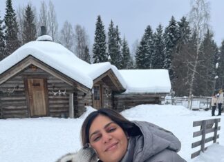 Upasana Kamineni Instagram - Happy Happy State of mind @ the happiest place on earth. 🥰♥️🥰 @alwaysramcharan @harika_kishen @aashrith_999 Finland / Lapland