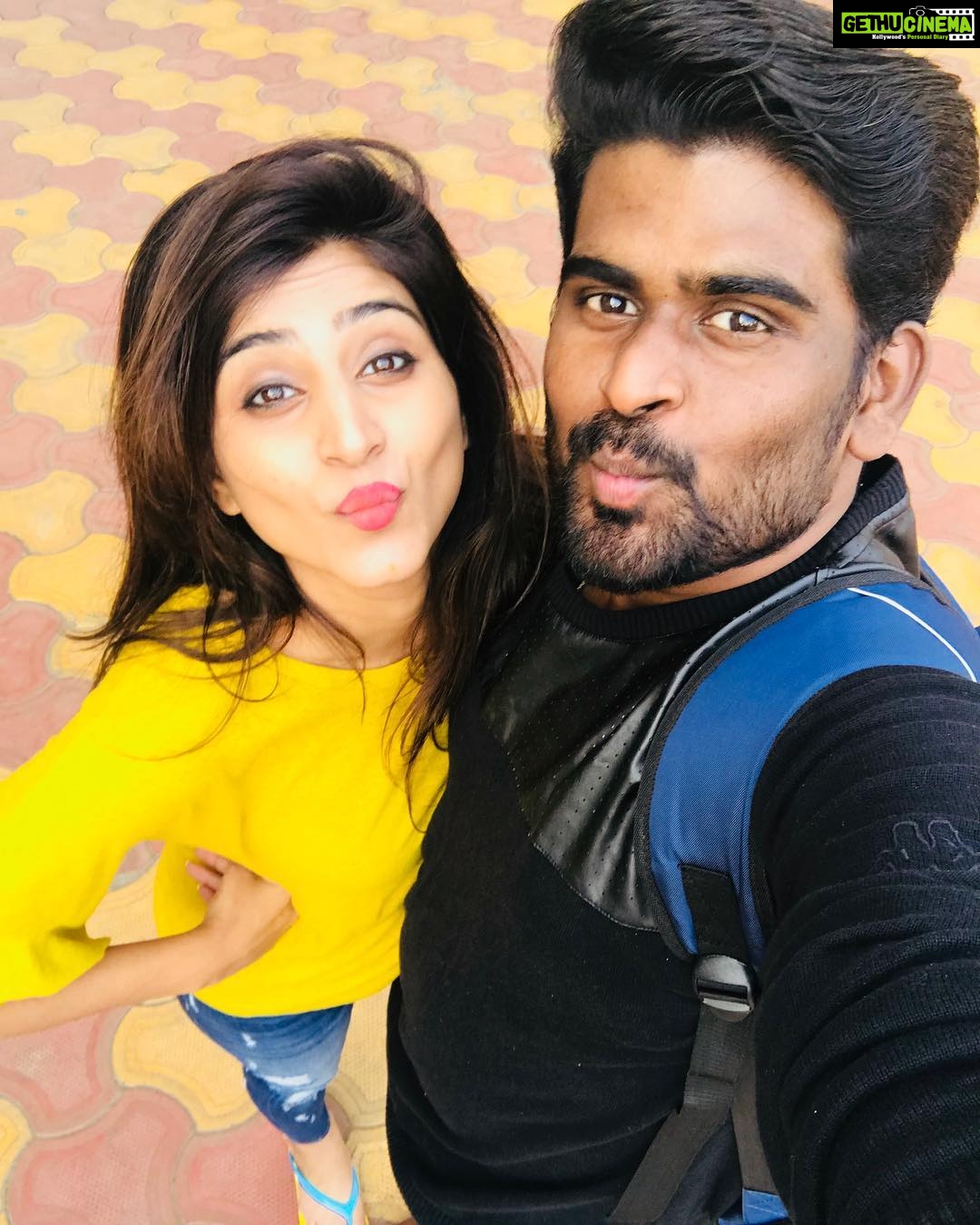 Varshini Sounderajan Instagram - Now that it’s your birthday Cameraman, I hope you’ll employ me to take the pictures for you, I won’t charge you much😛 Happy Birthday wonderful photographer @Chinthuu boy