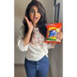 Varshini Sounderajan Instagram – Stop all your worries about stains if you are a messy eater like me! I’ve got @tide.india to my rescue. Tide Double Power removes tough daily stains like oil and curry and gives double power whiteness. 

#OneTideDoublePower
#ad