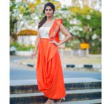 Varshini Sounderajan Instagram - #dhee10 telecasting now on #etv Wearing @nishrascouture thanks baby for this pretty outfit😘😘 PC @chinthuu1132