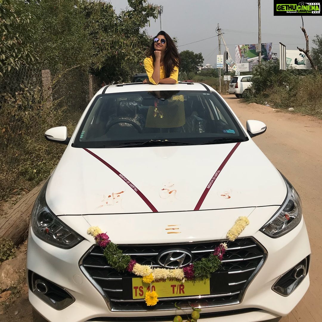 Varshini Sounderajan Instagram - Yahhh my new carπππ #hyundaiverna