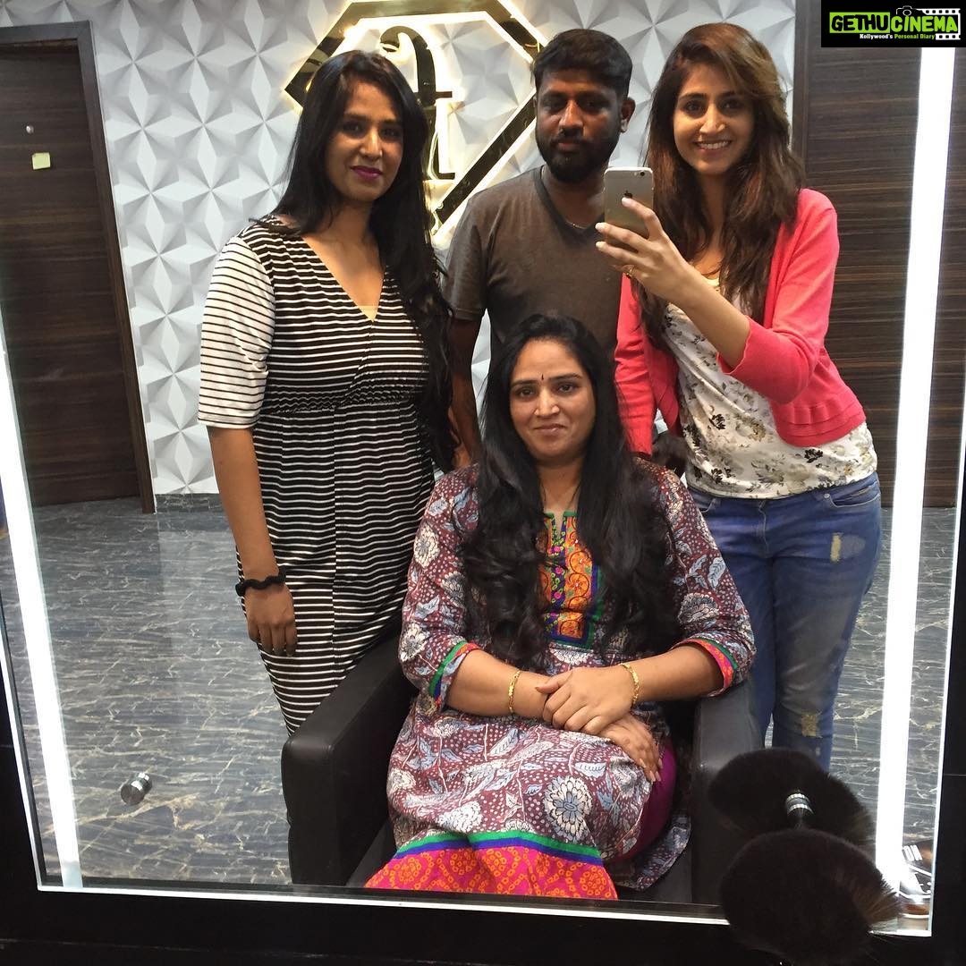Varshini Sounderajan Instagram - Hair makeover day for three of us #mom #sissy thank you #prasad @Fsaloon