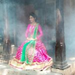 Varshini Sounderajan Instagram - Some awesome work happening here!! #tejasarees I just love the costumes papa 😘😘😘..more to come. Stay tuned!! #photoshoot #traditionallook #smokeeffect #saradhistudios #tejasarees