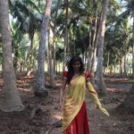 Varshini Sounderajan Instagram – Amalapuram here I am! Suppa hot it is 🙄🙄 #pelligola #webseries #amalapuram #shooting #greenery #Halfsarees #yellowlove #annapurnastudios..haven’t watched the episodes yet..do download the app VIU and watch the first 2 episodes of pelligola.