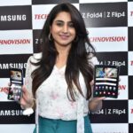 Varshini Sounderajan Instagram - For the launch of Samsung galaxy Z Fold 4 and Z Flip 4 #technovision #banjarahills Talking point Fold 4 has a Flagship Camera of 50 mp with Epic Nightography Bigger Batter & Very sleek design Lightest Foldable phone PC like experience with new Taskbar support Toughest foldables ever with Gorilla Victus+ Fastest 4nm Snapdragon 8+ Gen1 processor Both the Fold 4 & Flip 4 are Water and Dust resistant