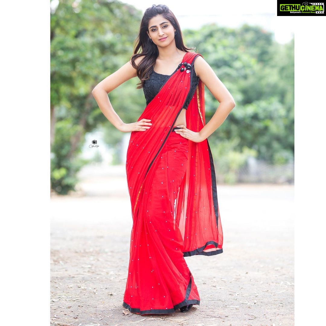 Varshini Sounderajan Instagram - For #dheechampions tonight. Wearing @firoz_design_studio PC @chinthuu_klicks Hair @swethareddy.mandadi