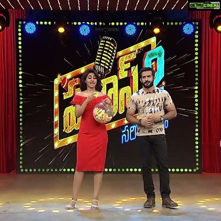 Varshini Sounderajan Instagram - Super excited to be part of Patas Do watch today @8pm #mallemala #patas #etvplus @anchorravi_offl