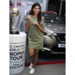 Varshini Sounderajan Instagram - Unveiling of Nissan “Kicks” along with the ICC cricket World Cup trophy 2019.