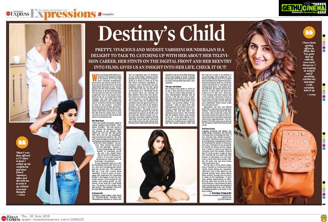 Varshini Sounderajan Instagram - Thank you #indianexpress @srividyap